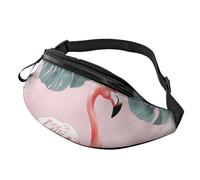 Fanny Pack for Women Mem Fashion Waist Packs Crossbody Summer Flamingo Palm Leaves Belt Bag with Adjustable Strap Waist Bag