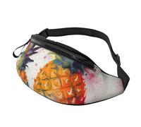 Fanny Pack for Women Mem Fashion Waist Packs Crossbody Tropical Fruit Watercolor Pineapple Belt Bag with Adjustable Strap Waist Bag