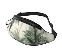 Fanny Pack for Women Mem Fashion Waist Packs Crossbody Tropical Palm Trees Belt Bag with Adjustable Strap Waist Bag, Black, One Size