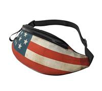 Fanny Pack for Women Mem Fashion Waist Packs Crossbody Vintage American USA Flag Belt Bag with Adjustable Strap Waist Bag, Black, One Size