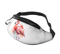 Fanny Pack for Women Mem Fashion Waist Packs Crossbody Watercolor Flamingo Belt Bag with Adjustable Strap Waist Bag, Black, One Size