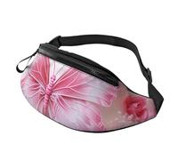 Fanny Pack for Women Mem Fashion Waist Packs Crossbody White Butterfly Belt Bag with Adjustable Strap Waist Bag, Black, One Size