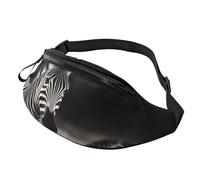 Fanny Pack for Women Mem Fashion Waist Packs Crossbody Wild Animals Zebra Belt Bag with Adjustable Strap Waist Bag, Black, One Size