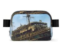 Fanny Pack For Women Men, Abandoned Cruise Ship At Sea Everywhere Belt Bag Waterproof Fashion Crossbody Waist Packs With Adjustable Strap Hip Bum Bag For Outdoor Hiking Running Travel