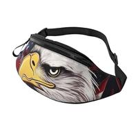 Fanny Pack for Women Men Adjustable Waist Pack America US Flag Bald Eagle Crossbody Bags Everywhere Belt Bag Hip Pack