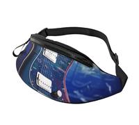 Fanny Pack for Women Men Adjustable Waist Pack Blue Guitar Crossbody Bags Everywhere Belt Bag Hip Pack