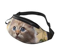 Fanny Pack for Women Men Adjustable Waist Pack Cat Flowers Crossbody Bags Everywhere Belt Bag Hip Pack