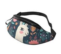 Fanny Pack for Women Men Adjustable Waist Pack Cute Llama Floral Crossbody Bags Everywhere Belt Bag Hip Pack