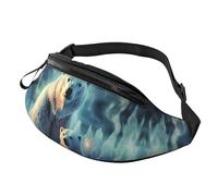 Fanny Pack for Women Men Adjustable Waist Pack Polar Bears Northern Lights Crossbody Bags Everywhere Belt Bag Hip Pack