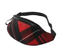 Fanny Pack for Women Men Adjustable Waist Pack Red and black plaid Crossbody Bags Everywhere Belt Bag Hip Pack
