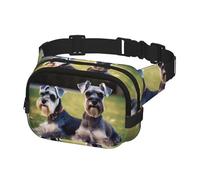 Fanny Pack for Women Men Belt Bag Adult Schnauzer Dogs Waist Bags With Adjustable Straps Chest Bag Travel Crossbody Purse, Black, One Size