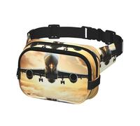 Fanny Pack for Women Men Belt Bag Airplane Waist Bags With Adjustable Straps Chest Bag Travel Crossbody Purse, Black, One Size