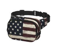Fanny Pack for Women Men Belt Bag American Flag Waist Bags With Adjustable Straps Chest Bag Travel Crossbody Purse, Black, One Size