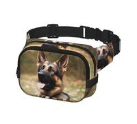 Fanny Pack for Women Men Belt Bag Animal german shepherd Waist Bags With Adjustable Straps Chest Bag Travel Crossbody Purse, Black, One Size