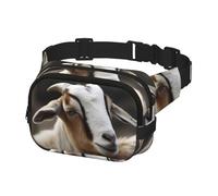 Fanny Pack for Women Men Belt Bag Animals Goat Waist Bags With Adjustable Straps Chest Bag Travel Crossbody Purse, Black, One Size