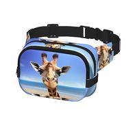 Fanny Pack for Women Men Belt Bag Beach Giraffe Waist Bags With Adjustable Straps Chest Bag Travel Crossbody Purse, Black, One Size