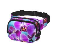 Fanny Pack for Women Men Belt Bag Beautiful Orchid Waist Bags With Adjustable Straps Chest Bag Travel Crossbody Purse, Black, One Size