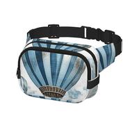 Fanny Pack for Women Men Belt Bag Blue Hot Air Balloon Waist Bags With Adjustable Straps Chest Bag Travel Crossbody Purse, Black, One Size