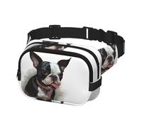 Fanny Pack for Women Men Belt Bag Boston Terrier Waist Bags With Adjustable Straps Chest Bag Travel Crossbody Purse, Black, One Size