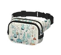 Fanny Pack for Women Men Belt Bag Chemistry Print Waist Bags With Adjustable Straps Chest Bag Travel Crossbody Purse, Black, One Size