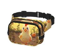 Fanny Pack for Women Men Belt Bag Chicken Chick Waist Bags With Adjustable Straps Chest Bag Travel Crossbody Purse, Black, One Size