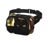 Fanny Pack for Women Men Belt Bag Christmas Black Cat Waist Bags With Adjustable Straps Chest Bag Travel Crossbody Purse, Black, One Size