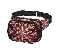 Fanny Pack for Women Men Belt Bag Christmas snowflake Waist Bags With Adjustable Straps Chest Bag Travel Crossbody Purse, Black, One Size
