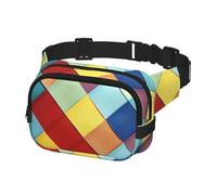 Fanny Pack for Women Men Belt Bag Colorful Plaid Waist Bags With Adjustable Straps Chest Bag Travel Crossbody Purse