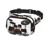 Fanny Pack for Women Men Belt Bag Cool Drum Set Waist Bags With Adjustable Straps Chest Bag Travel Crossbody Purse, Black, One Size