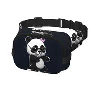 Fanny Pack for Women Men Belt Bag Cool Panda Waist Bags With Adjustable Straps Chest Bag Travel Crossbody Purse, Black, One Size