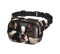 Fanny Pack for Women Men Belt Bag Cute Boston Terrier Waist Bags With Adjustable Straps Chest Bag Travel Crossbody Purse, Black, One Size