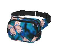 Fanny Pack for Women Men Belt Bag cute butterflies Waist Bags With Adjustable Straps Chest Bag Travel Crossbody Purse, Black, One Size