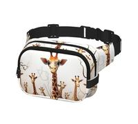Fanny Pack for Women Men Belt Bag Cute Cartoon Funny Giraffes Waist Bags With Adjustable Straps Chest Bag Travel Crossbody Purse, Black, One Size