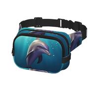 Fanny Pack for Women Men Belt Bag Cute sea animal dolphin Waist Bags With Adjustable Straps Chest Bag Travel Crossbody Purse, Black, One Size