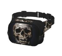 Fanny Pack for Women Men Belt Bag Death Skull Waist Bags With Adjustable Straps Chest Bag Travel Crossbody Purse, Black, One Size