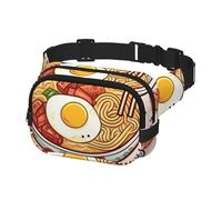 Fanny Pack for Women Men Belt Bag Delicious Sweet Ramen Waist Bags With Adjustable Straps Chest Bag Travel Crossbody Purse, Black, One Size