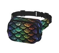 Fanny Pack for Women Men Belt Bag Dragon Scale Waist Bags With Adjustable Straps Chest Bag Travel Crossbody Purse, Black, One Size