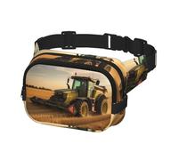 Fanny Pack for Women Men Belt Bag Farm Tractor Harvest Waist Bags With Adjustable Straps Chest Bag Travel Crossbody Purse, Black, One Size