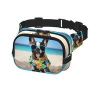 Fanny Pack for Women Men Belt Bag french bulldog summer Waist Bags With Adjustable Straps Chest Bag Travel Crossbody Purse, Black, One Size