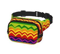 Fanny Pack for Women Men Belt Bag Gay Pride Rainbow Waist Bags With Adjustable Straps Chest Bag Travel Crossbody Purse, Black, One Size