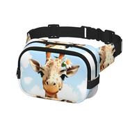 Fanny Pack for Women Men Belt Bag Giraffe Waist Bags With Adjustable Straps Chest Bag Travel Crossbody Purse, Black, One Size