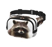 Fanny Pack for Women Men Belt Bag Hairy raccoon Waist Bags With Adjustable Straps Chest Bag Travel Crossbody Purse, Black, One Size