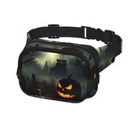 Fanny Pack for Women Men Belt Bag Halloween Horror Waist Bags With Adjustable Straps Chest Bag Travel Crossbody Purse, Black, One Size