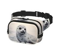 Fanny Pack for Women Men Belt Bag Harp Seal Painting Waist Bags With Adjustable Straps Chest Bag Travel Crossbody Purse, Black, One Size