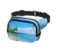 Fanny Pack for Women Men Belt Bag Hawaiian Beach with Palm Trees Waist Bags With Adjustable Straps Chest Bag Travel Crossbody Purse, Black, One Size