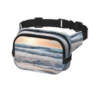Fanny Pack for Women Men Belt Bag Heart Shape Romantic Beach Waist Bags With Adjustable Straps Chest Bag Travel Crossbody Purse, Black, One Size