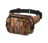 Fanny Pack for Women Men Belt Bag Italian street Waist Bags With Adjustable Straps Chest Bag Travel Crossbody Purse, Black, One Size