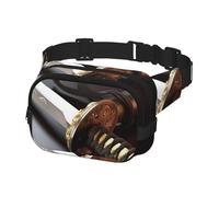 Fanny Pack for Women Men Belt Bag Japan Samurai Sword Waist Bags With Adjustable Straps Chest Bag Travel Crossbody Purse, Black, One Size