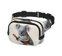 Fanny Pack for Women Men Belt Bag Koala and Butterfly Waist Bags With Adjustable Straps Chest Bag Travel Crossbody Purse, Black, One Size