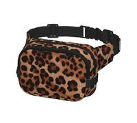Fanny Pack for Women Men Belt Bag Leopard Print Waist Bags With Adjustable Straps Chest Bag Travel Crossbody Purse, Black, One Size